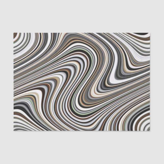 Papel De Seda Formas abstractas curvas (Anverso)