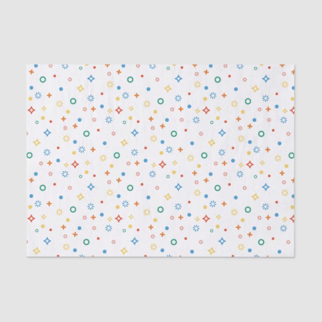 Papel De Seda Formas geométricas coloridas (Anverso)