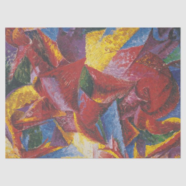 Papel De Seda Formas plásticas de un caballo - Umberto Boccioni (Anverso)