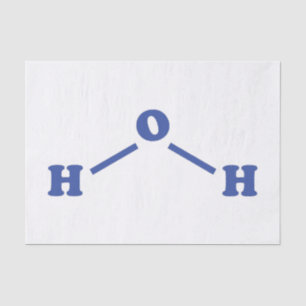 Papel De Seda Fórmula química molecular de agua