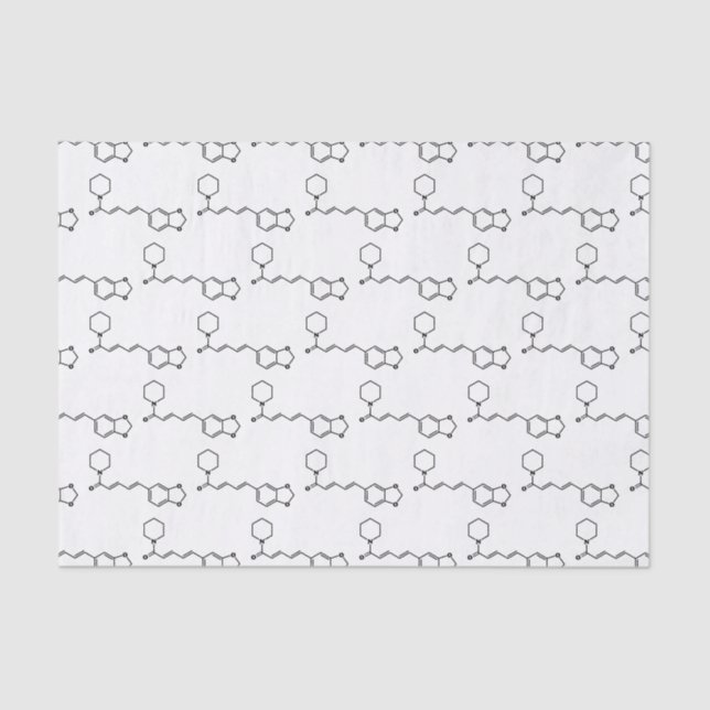 Papel De Seda Fórmula química molecular de pimienta negra (Anverso)