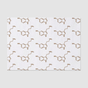 Papel De Seda Fórmula química molecular de serotonina