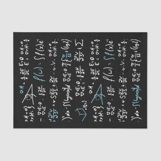Papel De Seda Fórmulas matemáticas profesor de física de matemát (Anverso)