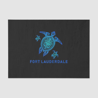 Papel De Seda Fort Lauderdale Mar de Florida Turba Tribal Azul