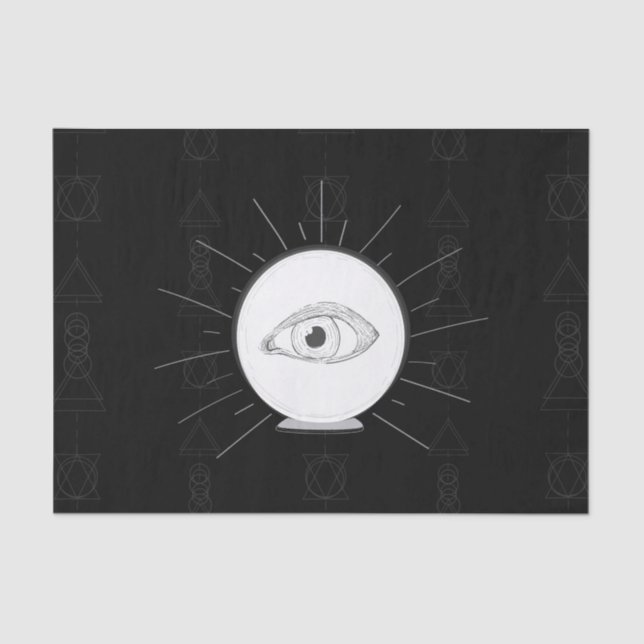 Papel De Seda Fortune Teller Eye Seer Esoteric Crystal Ball (Anverso)
