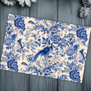 Papel De Seda Fósforos de los Jardín de la Cabaña Francesa Azul