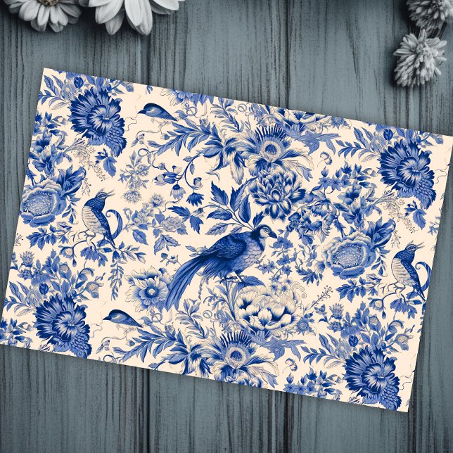 Papel De Seda Fósforos de los Jardín de la Cabaña Francesa Azul (Subido por el creador)