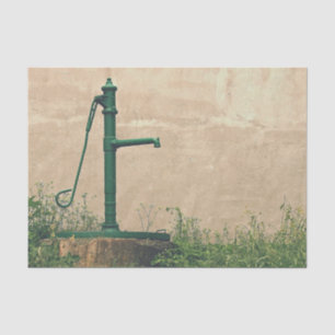 Papel De Seda Foto de la bomba de agua verde vintage
