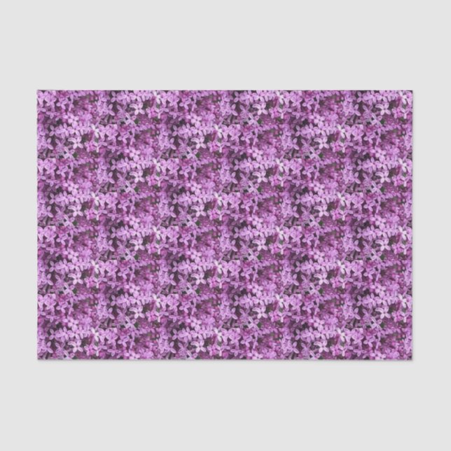 Papel De Seda Foto de Lilac | Media caída en mosaico | (Anverso)