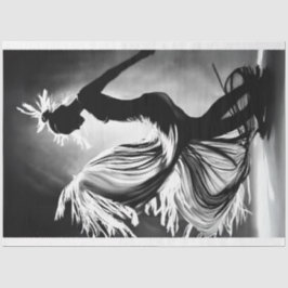 Papel De Seda Foto de mujer bailando en blanco negro
