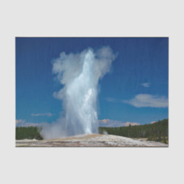 Papel De Seda Foto de paisaje de Yellowstone Old Faithful