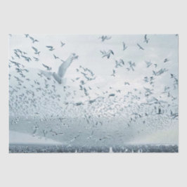 Papel De Seda Foto de paloma de paz de la multitud en la playa