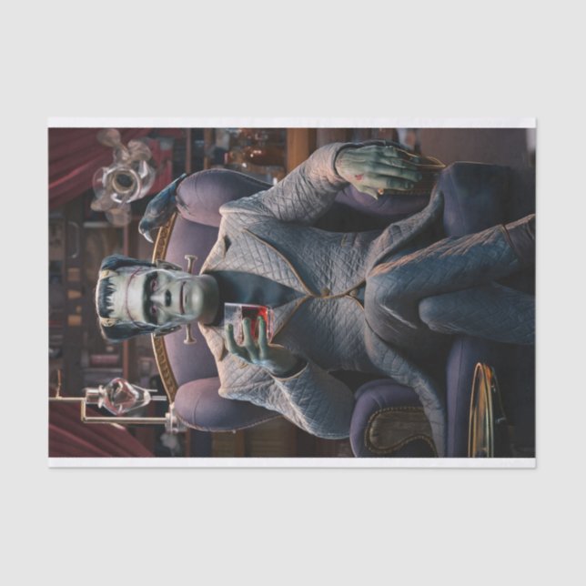 Papel De Seda Foto de perfil de Halloween, Monstruo Frankenstein (Anverso)