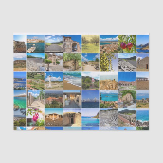 Papel De Seda foto del Peloponnes, Grecia, Europa (Anverso)