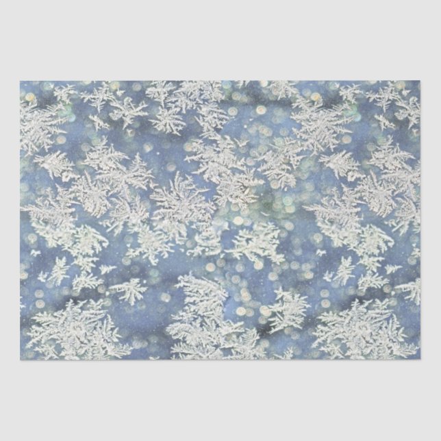 Papel De Seda Fotografía abstracta de escarcha de invierno - Efe (Anverso)