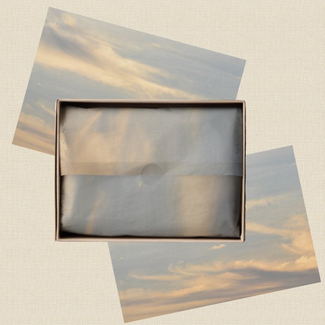 Papel De Seda Fotografía Cielo Azul Nubes Doradas (Subido por el creador)