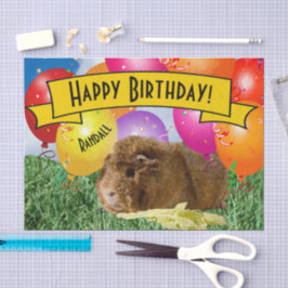 Papel De Seda Fotografía de cerdo de Guinea Cute Niños Globos de
