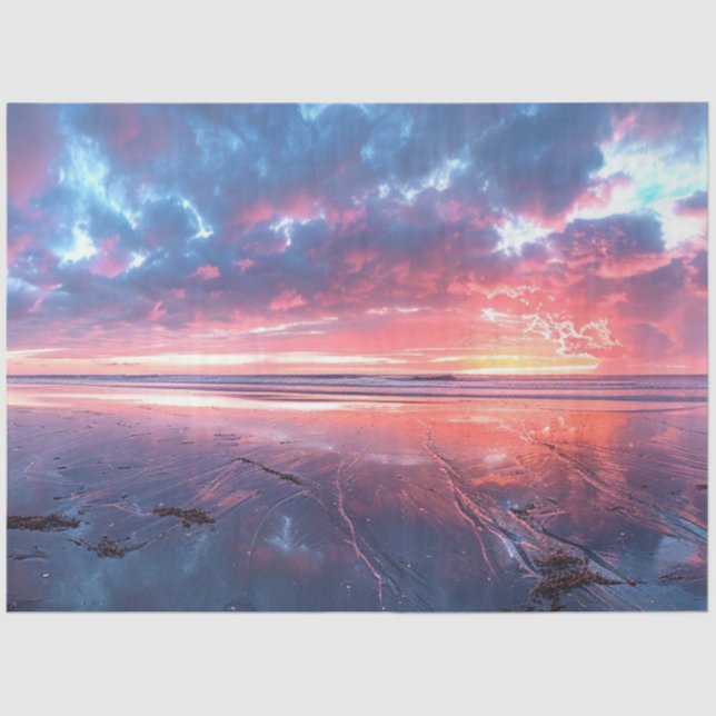 Papel De Seda Fotografía de Decoupage Pensacola Beach Florida (Anverso)