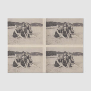 Papel De Seda Fotografía de época de Beach Group 1920