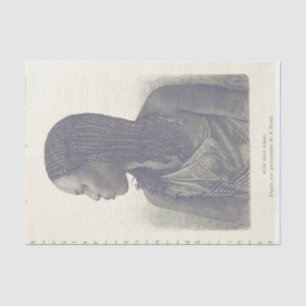 Papel De Seda Fotografía de época hermosa mujer descompuesta