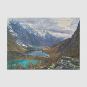 Papel De Seda Fotografía de Montañas Alpinas Escénicas