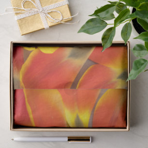 Papel De Seda Fotografía de Pétalo de Tulipán Naranja Vibrante p