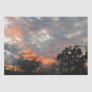 Papel De Seda Fotografía del paisaje natural del atardecer de in