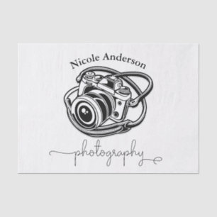 Papel De Seda Fotografía en Blanco y Negro Logotipo de Cámara Gr