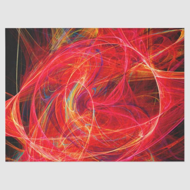 Papel De Seda FOTOGRAFÍA GRIS Resumen Fracturas Amarillas Rojas, (Anverso)