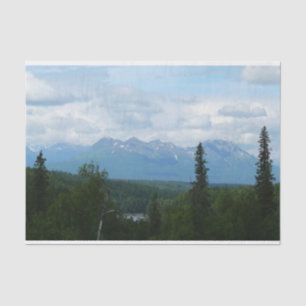Papel De Seda Fotografía panorámica de la cordillera de Alaska