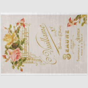 Papel De Seda Fotografía Rosa de época Ephemera