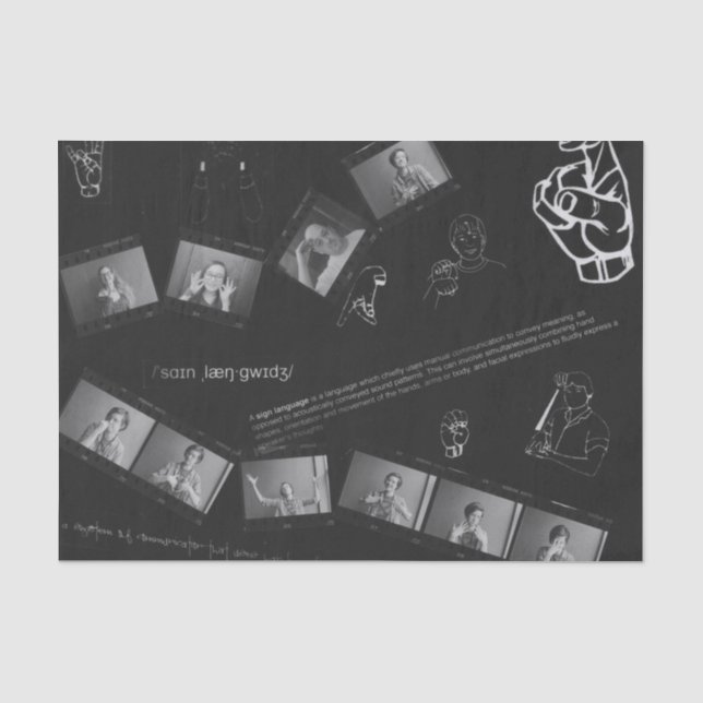 Papel De Seda Fotograma de lenguaje de Rótulo (Anverso)