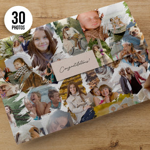Papel De Seda Fotomontaje de 30 fotos con bordes cepillados