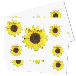 Papel De Seda Fotomontología de los grandes girasoles amarillos