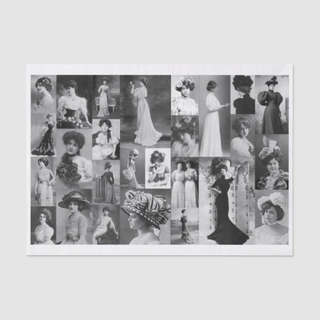 Papel De Seda Fotos genuinas (no de IA) de mujeres victorianas v (Anverso)