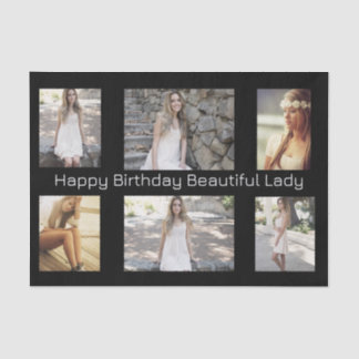 Papel De Seda Fotos y texto personalizados para varias ocasiones