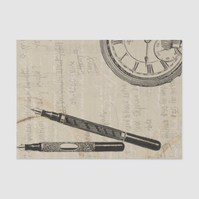 Papel De Seda Fountain Pens and Watchface con notas (Anverso)