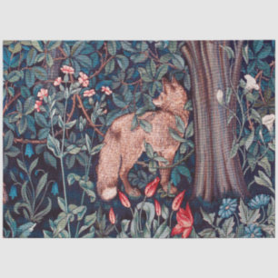 Papel De Seda Fox en el bosque, William Morris