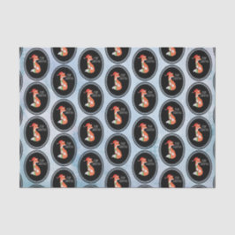 Papel De Seda Fox naranja en Red Santa Hat Feliz Navidad