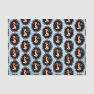 Papel De Seda Fox naranja en Red Santa Hat Feliz Navidad