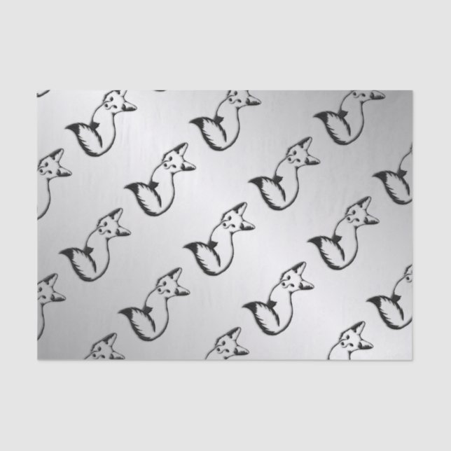 Papel De Seda Fox plateado (Anverso)