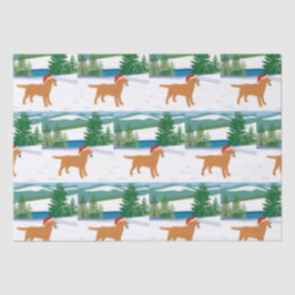 Papel De Seda Fox Red Labrador Navidades Winter View