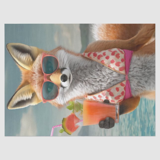 Papel De Seda Foxy Felecia Rockeando un Bikini, Diversión de Ver (Anverso)