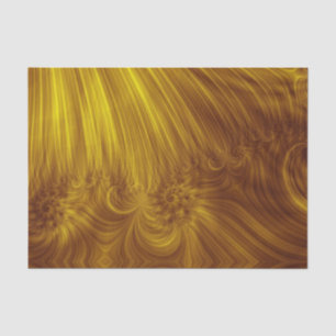 Papel De Seda Fractal de luz dorada