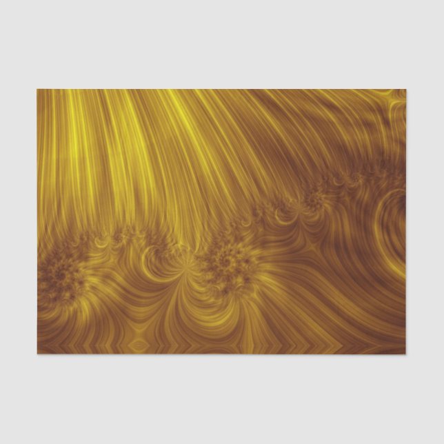 Papel De Seda Fractal de luz dorada (Anverso)