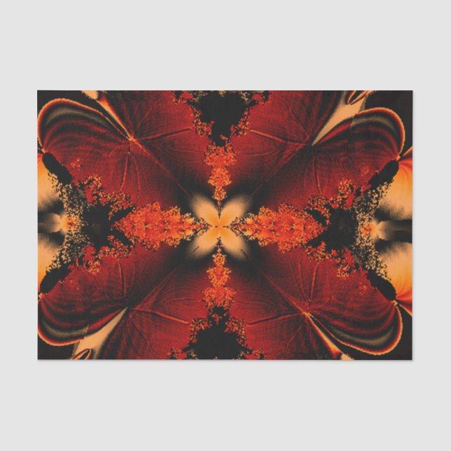 Papel De Seda Fractal de pluma de bronce (Anverso)