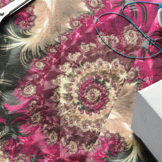 Papel De Seda Fractal Giratorio Magenta