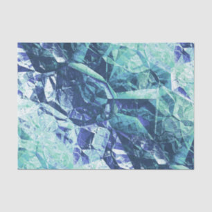 Papel De Seda fragmentos de recuerdos, en azul y verde: