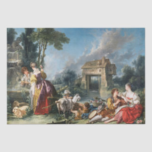 Papel De Seda Francois Boucher   Fuente del amor (1748)