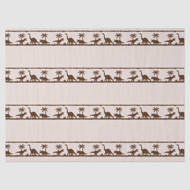 Papel De Seda Franja de dinosaurio (Anverso)